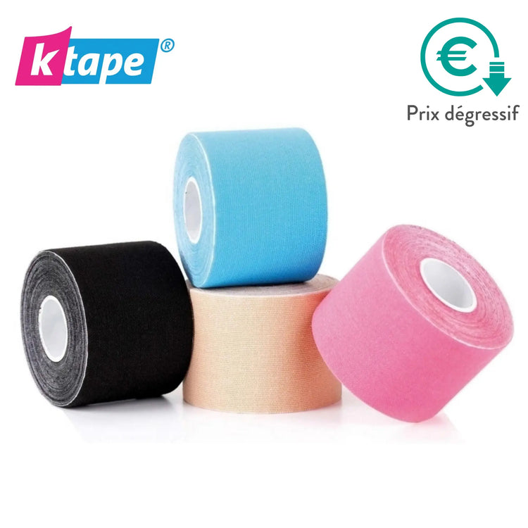 Bande adhésive élastique - 5cm x 5m - 5 couleurs - K-Tape K-Tape