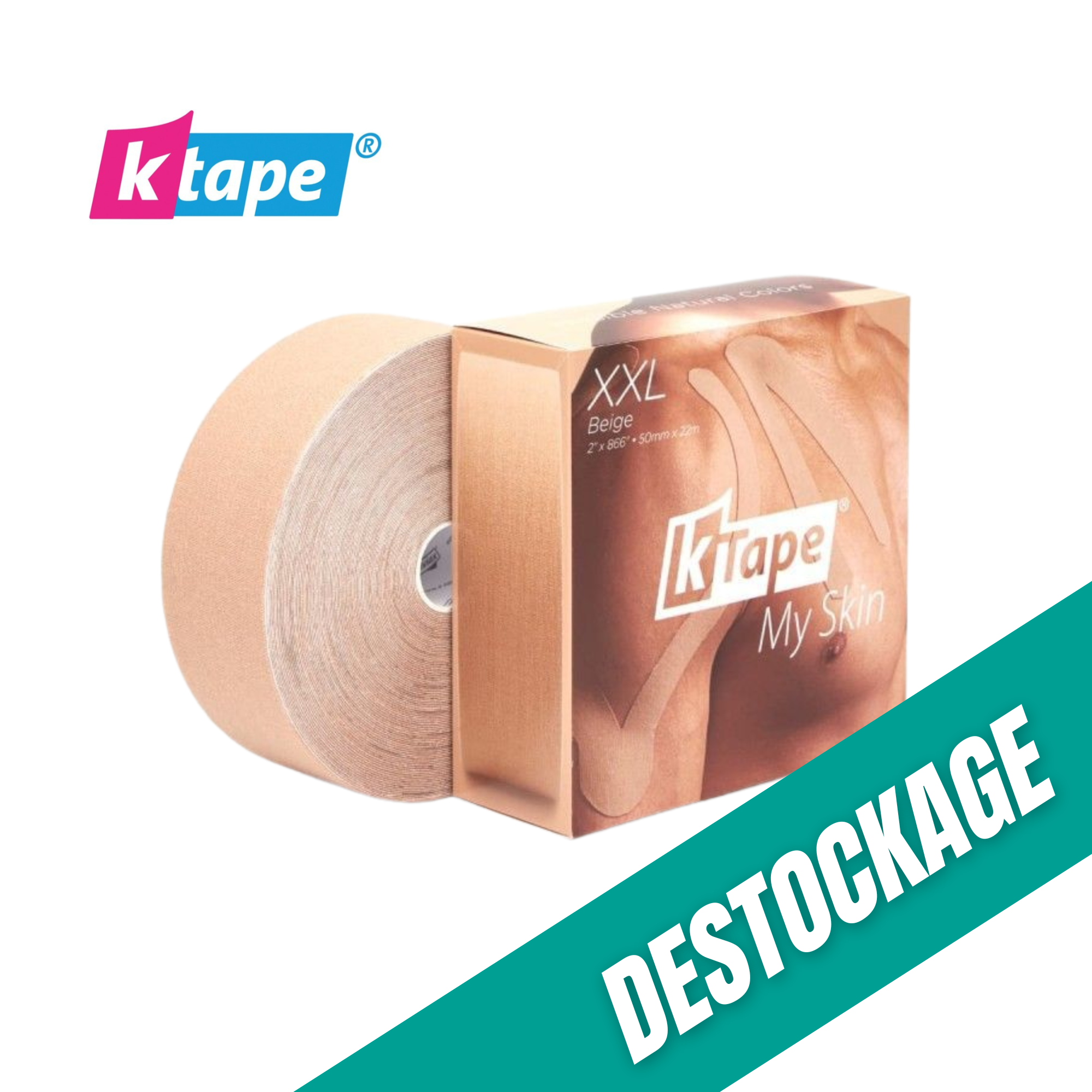 Bande adhésive élastique XXL - 5cm x 22m - 5 couleurs - K-Tape // Déstockage K-Tape 