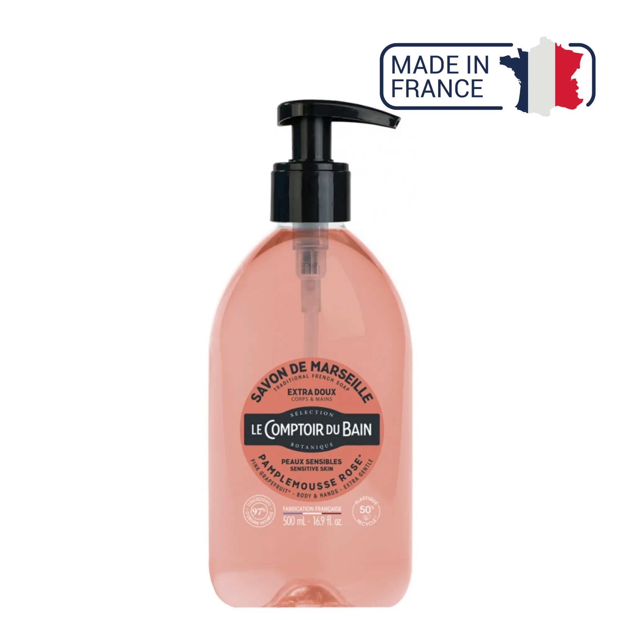 Pink liquid Marseille soap - 500ml - Le Comptoir du Bain