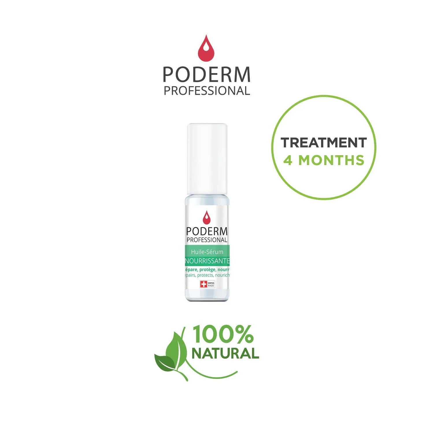 Traitement Sérum Ongles striés, secs, cassants - 8ml - Nourissant - Poderm Professional - My Podologie